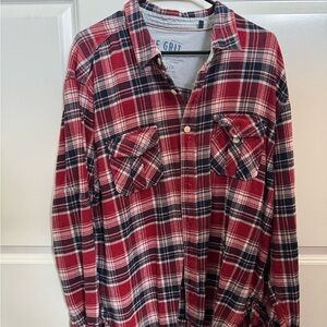 True Grit Red and Blue Plaid Men's Shirt